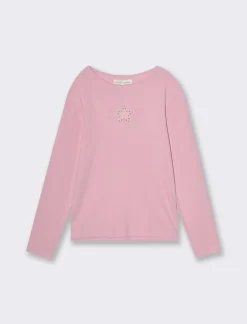 Piazza Italia Bambina|T-Shirt E Top<Maglietta in cotone elastico e patch con borchie -