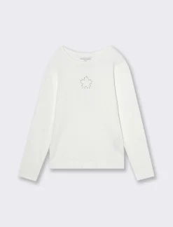 Piazza Italia Bambina|T-Shirt E Top<Maglietta in cotone elastico e patch con borchie - sporco