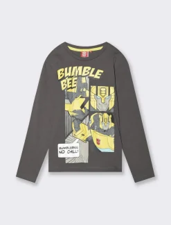 Bambino Piazza Italia Bambino|Maglieria<Maglietta in jersey con stampe transformers in tre colori - piombo