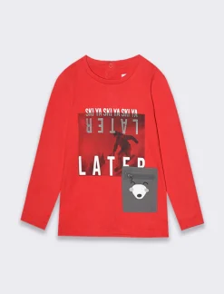 Piazza Italia Neonato|T-Shirt E Top<Maglietta manica lunga e girocollo con stampa fotografica -