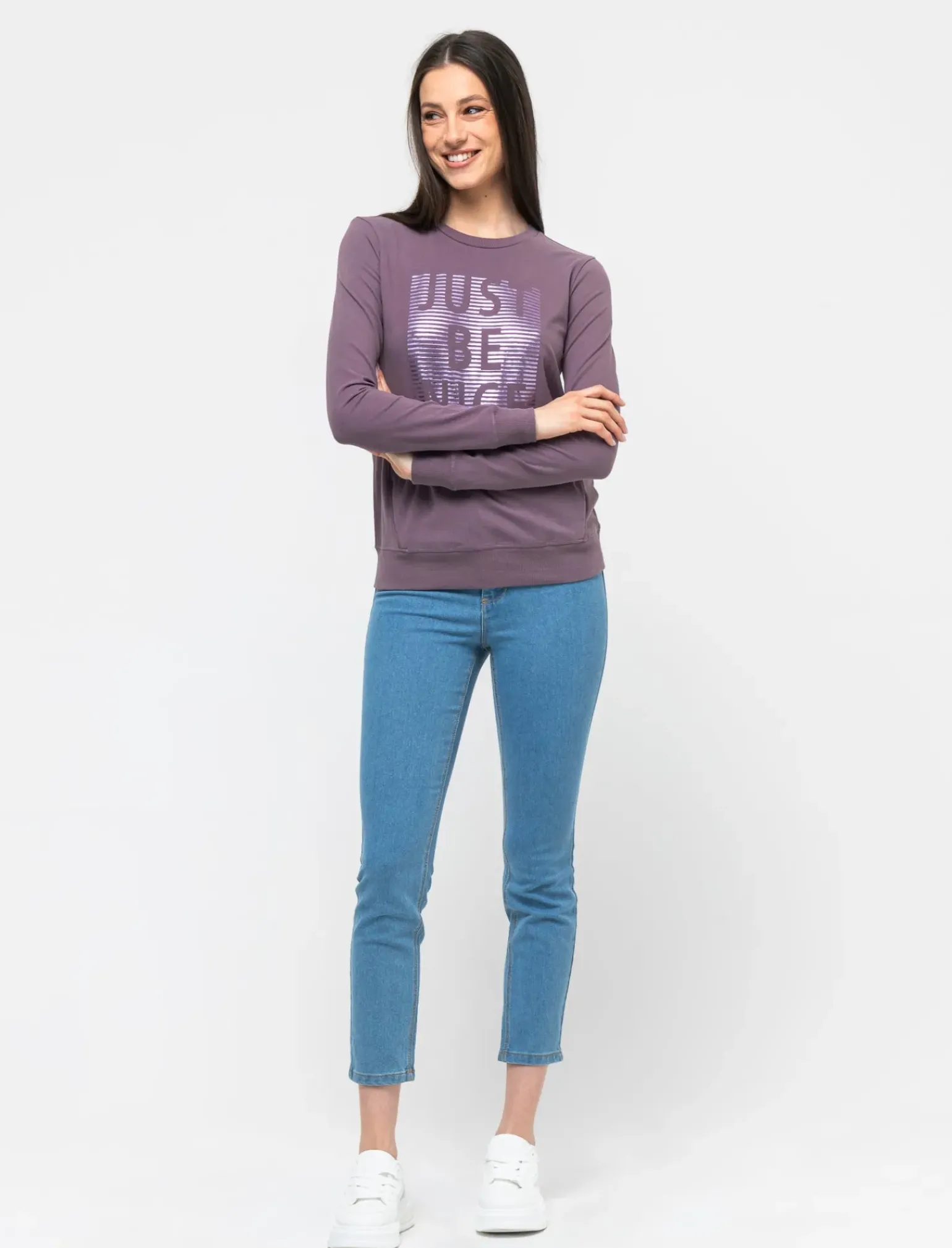 Donna Piazza Italia Donna|Maglieria<Maglietta manica lunga in tessuto morbido elasticizzato - malva