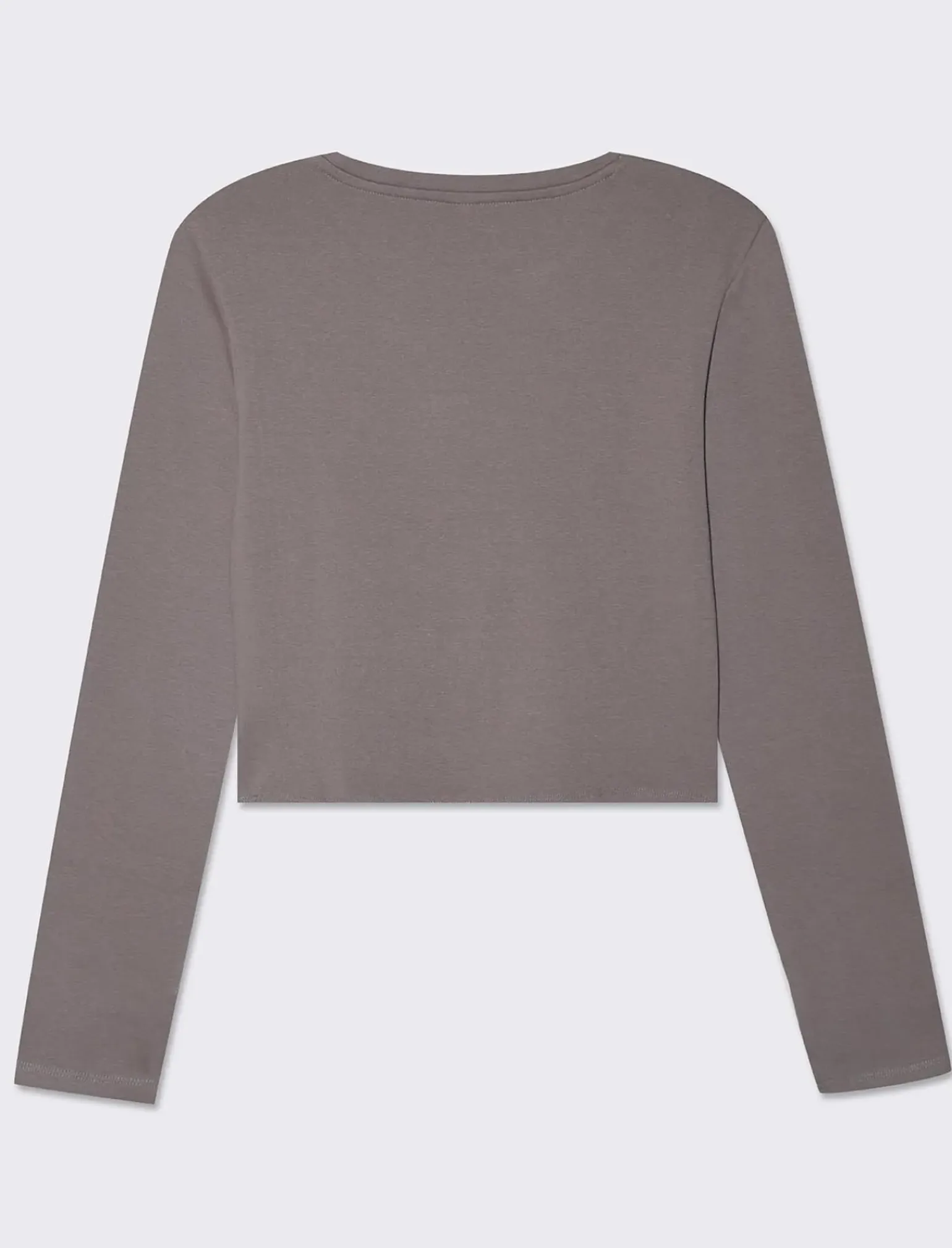 Donna Piazza Italia Donna|Maglieria<Maglietta manica lunga in tessuto elastico a costine - piombo