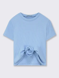 Piazza Italia Bambina<Maglietta mezza manica con dettaglio fiore -