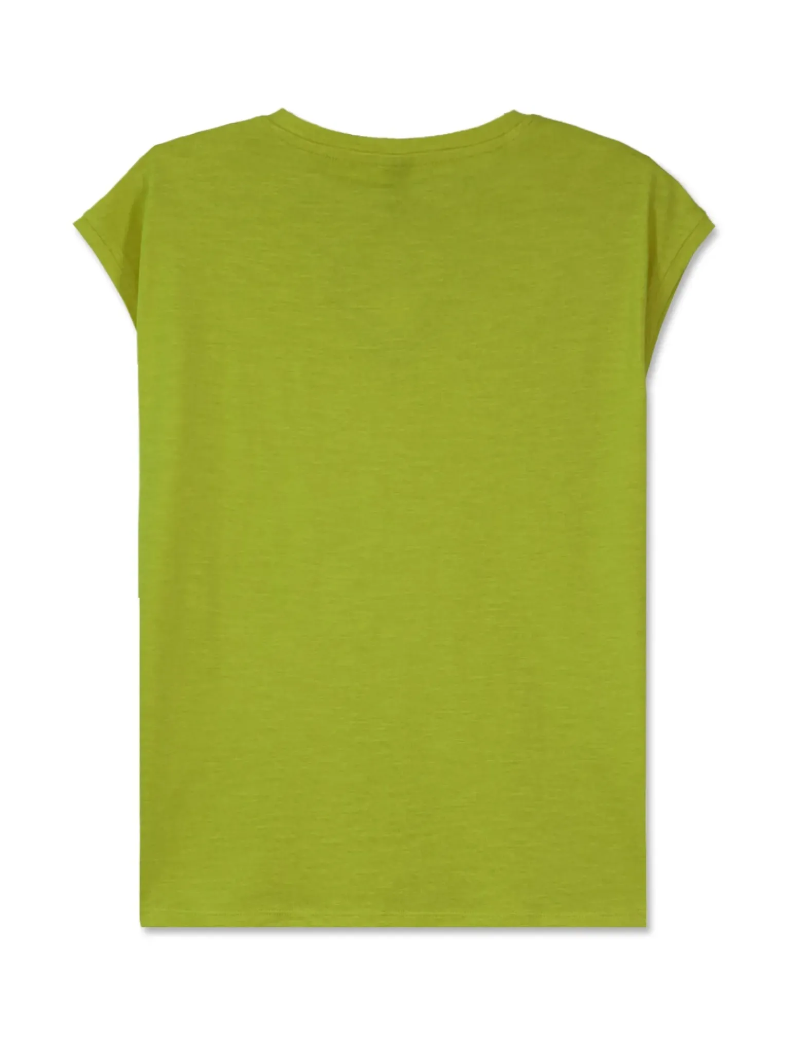 Donna Piazza Italia Donna|T-Shirt E Top<Maglietta mezza manica in tessuto slub di cotone scollo a V - pistacchio