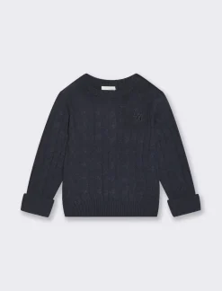 Piazza Italia Neonato|Maglieria<Maglioncino a trecce stile classico con ricamo frontale -