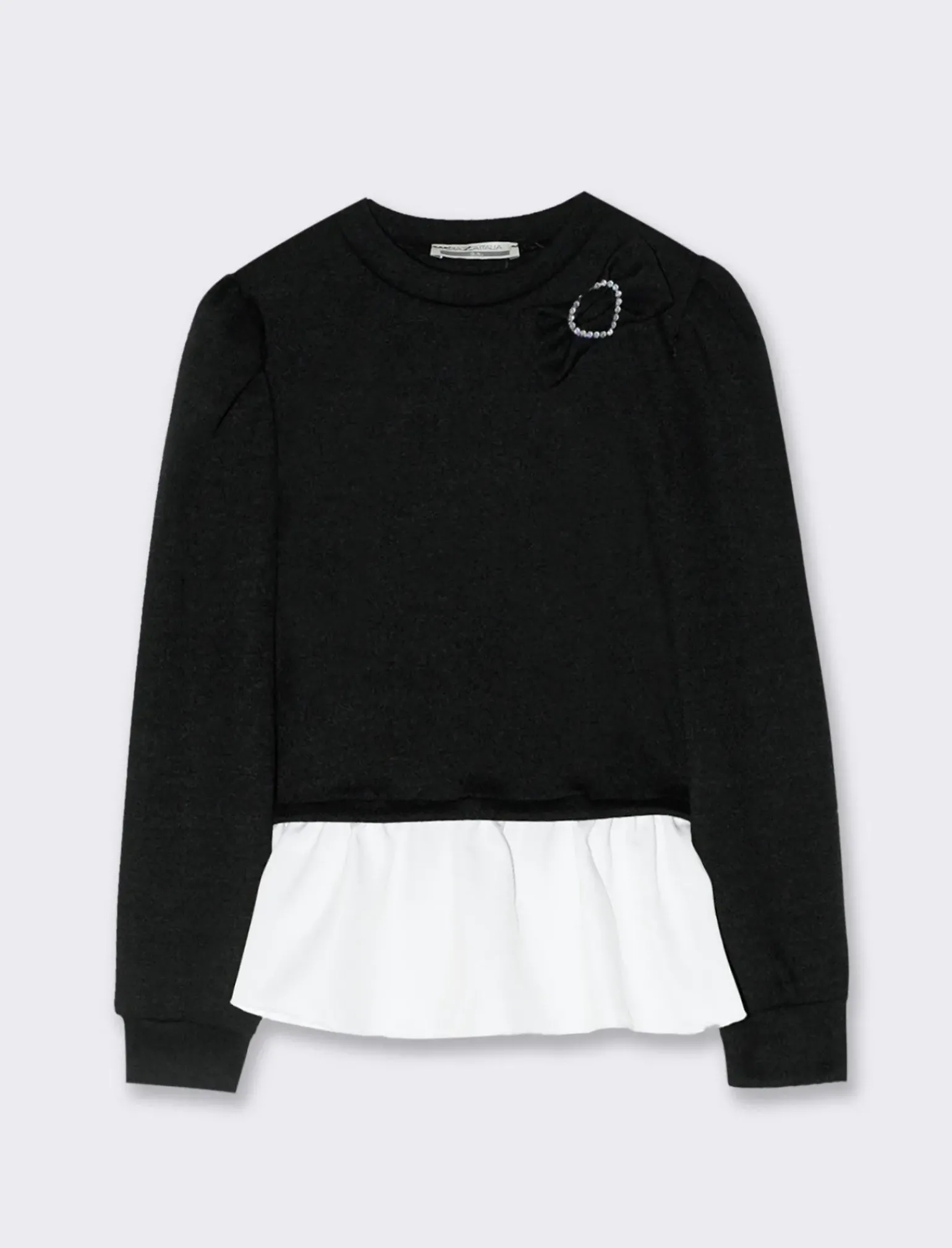 Piazza Italia Bambina|Maglieria<Maglioncino con inserto - Nero