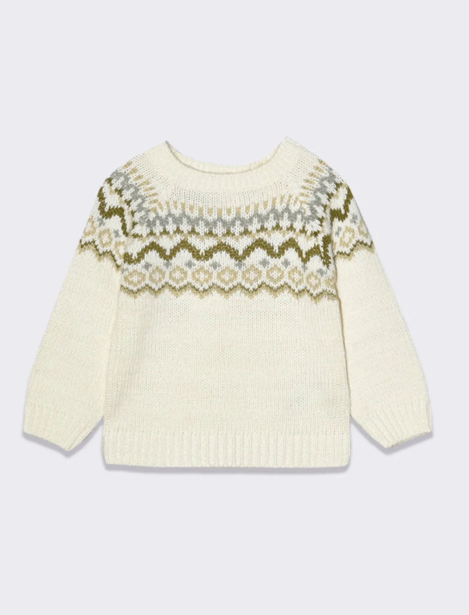 Piazza Italia Neonato|Maglieria<Maglioncino con intarsio frontale e abbottonatura posteriore - panna