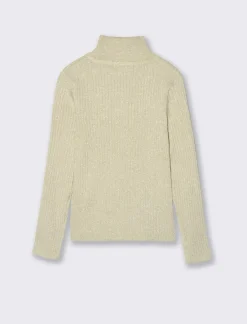 Piazza Italia Bambina|Maglieria<Maglioncino da bambina con filo metallizzato e bottoni mezza perla - Beige