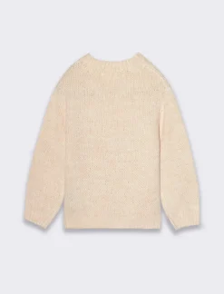 Piazza Italia Neonata<Maglioncino da neonata in tessuto mano calda con applicazione frontale -