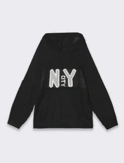 Bambino Piazza Italia Maglieria<Maglioncino di filo con cappuccio e disegno jacquard -