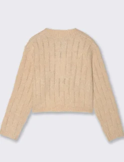 Piazza Italia Bambina|Maglieria<Maglione girocollo da bambina - Beige