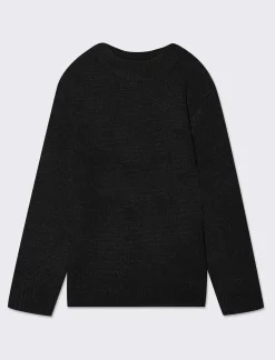 Bambino Piazza Italia Bambino|Maglieria<Maglione girocollo da bambino con scritta maxi jacquard frontale -