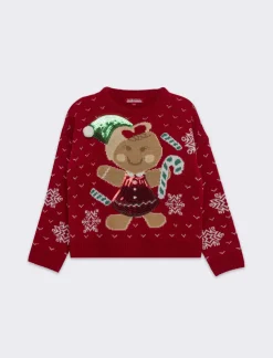 Piazza Italia Bambina|Maglieria<Maglione natalizio da bambina -