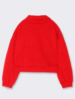 Piazza Italia Bambina|Maglieria<Maglione rosso con dettaglio gioiello - Rosso