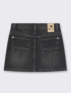 Piazza Italia Bambina|Gonne E Shorts<Minigonna in denim elastico 5 tasche elastico regolabile in vita -