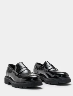 Uomo Piazza Italia Uomo|Stringate E Mocassini<Mocassino lucido con fondo roccia. -