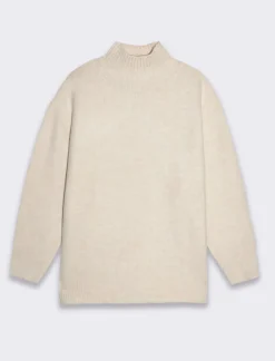 Donna Piazza Italia Donna|Maglieria<Moglia modello maxipull con collo alto - Avorio