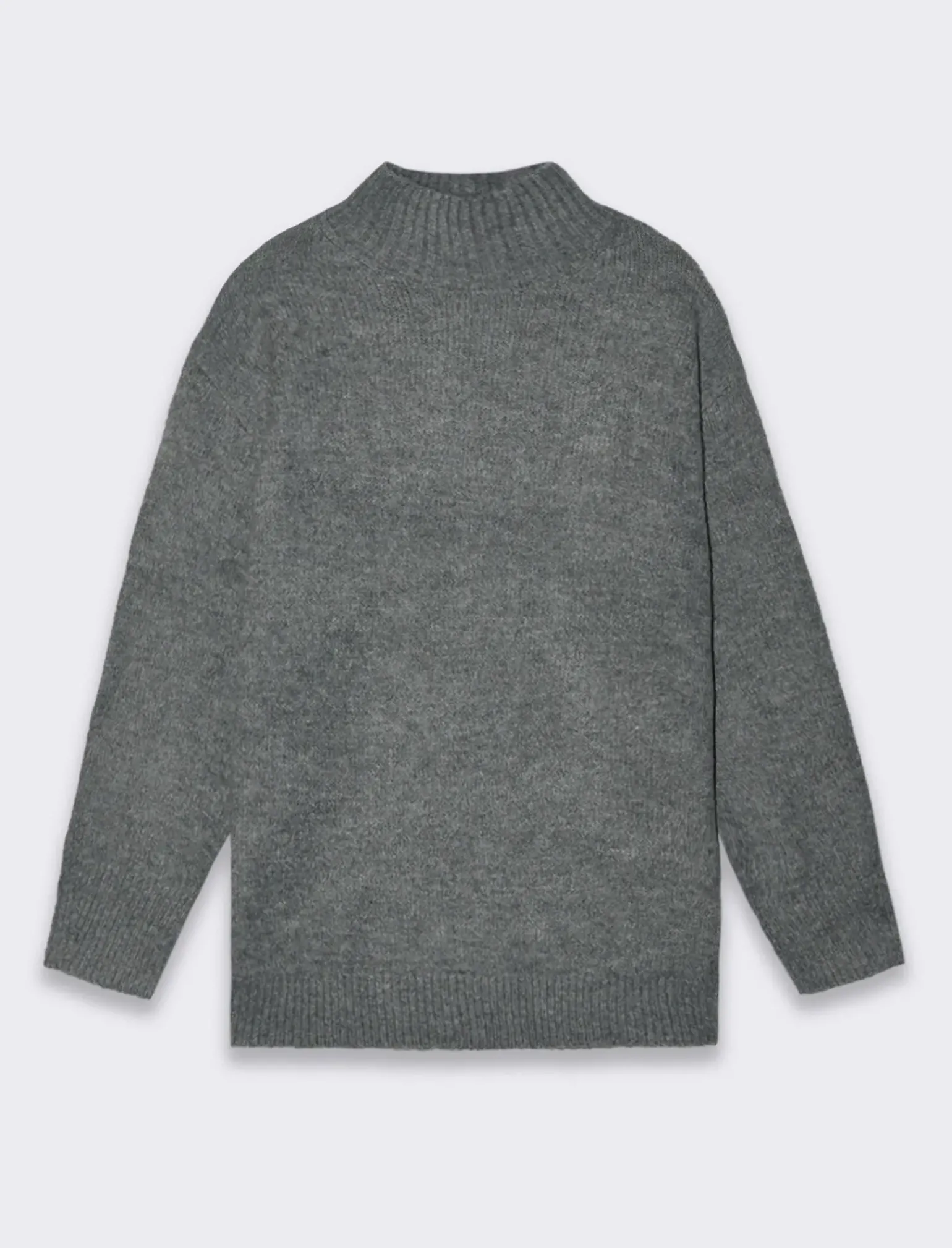 Donna Piazza Italia Donna|Maglieria<Moglia modello maxipull con collo alto - Grigio melange