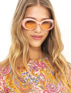 Donna Piazza Italia Donna<Occhiali da donna ovali marmorizzati -