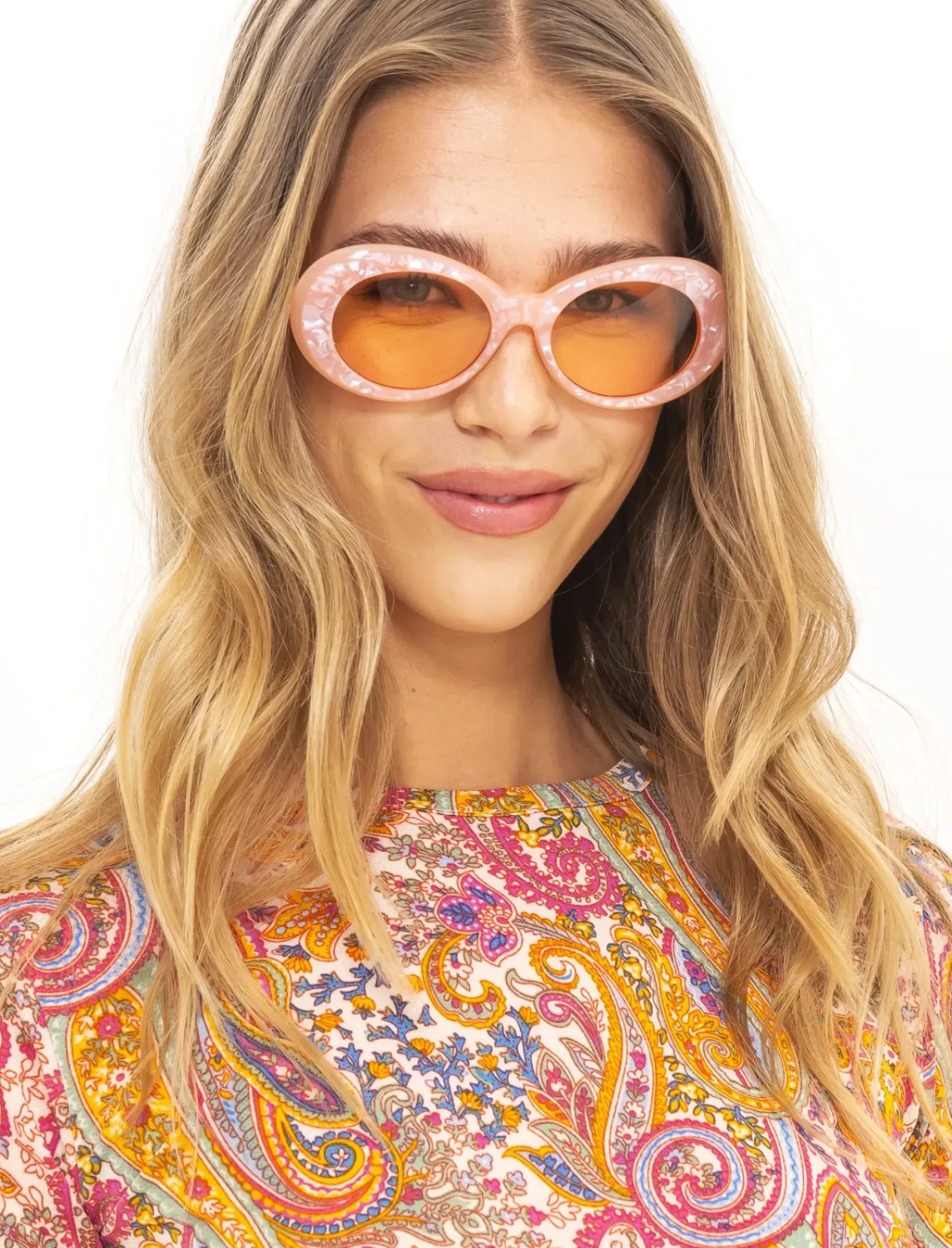 Donna Piazza Italia Donna<Occhiali da donna ovali marmorizzati -