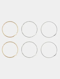 Donna Piazza Italia Donna|Bigiotteria<Orecchini a cerchio da donna set 3 paia -