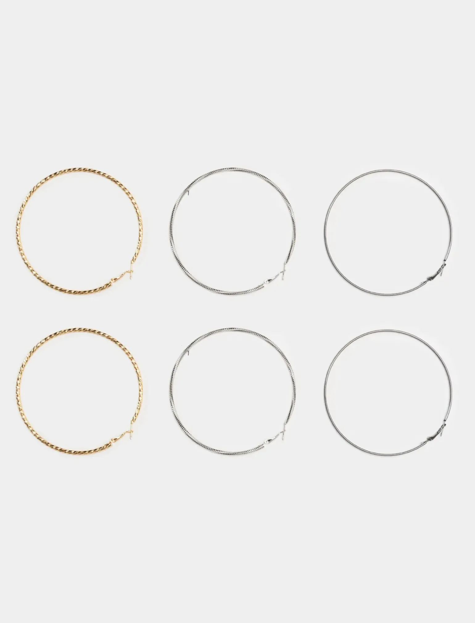 Donna Piazza Italia Donna|Bigiotteria<Orecchini a cerchio da donna set 3 paia -