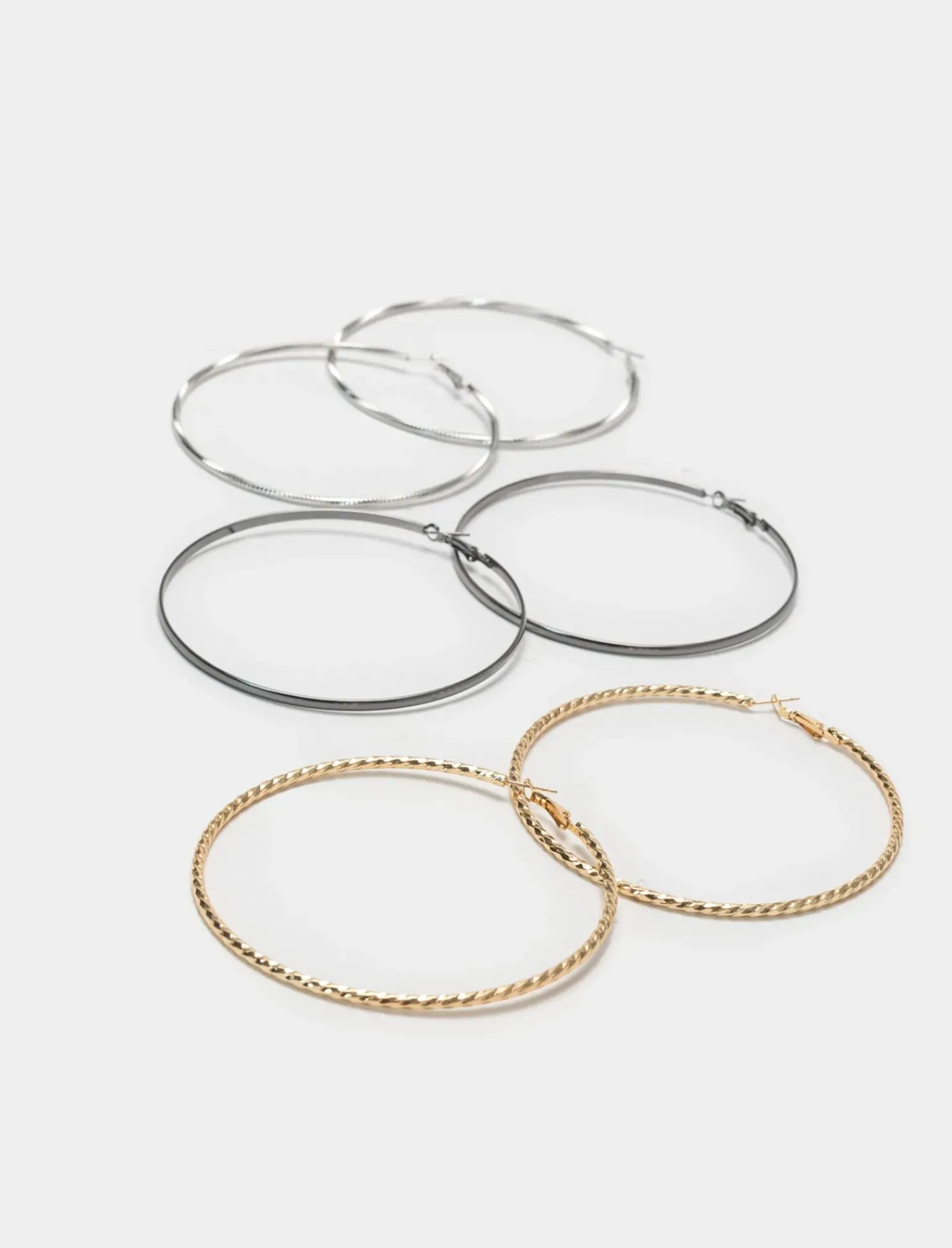 Donna Piazza Italia Donna|Bigiotteria<Orecchini a cerchio da donna set 3 paia -