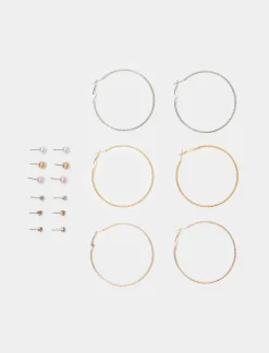 Donna Piazza Italia Donna|Bigiotteria<Orecchini da donna set 9 paia multicolor -