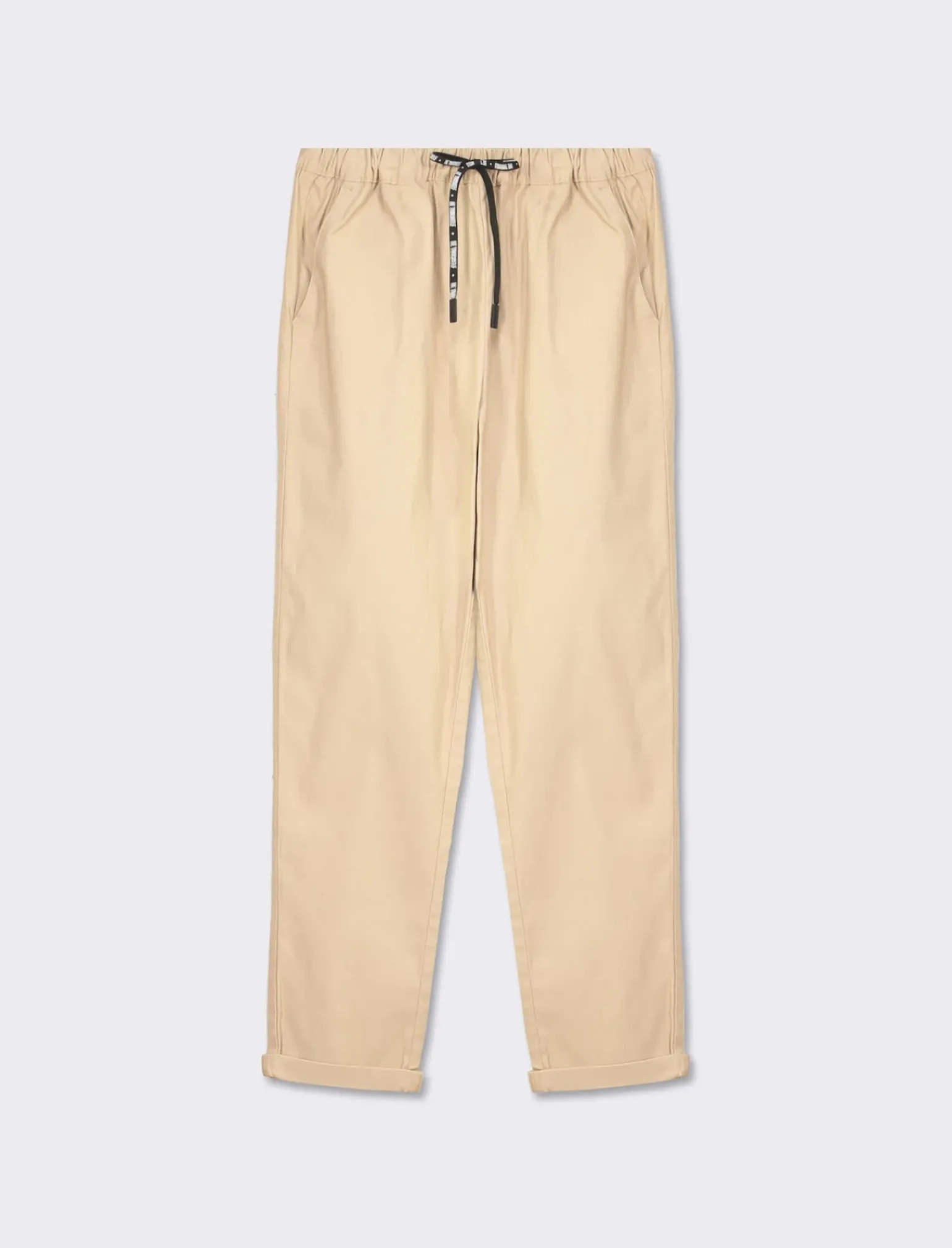 Donna Piazza Italia Donna|Pantaloni<Panatole modello jogger in tessuto elasticizzato con elastico e coulisse tampata in vita - Beige corda