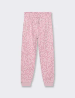 Piazza Italia Bambina|Leggings E Jogger<Pantafitness in felpa stampa fantasia con elastico in vita e patch decorativo al fondo -