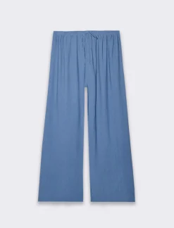 Donna Piazza Italia Pantaloni<Pantalaccio basico con elastico in vita e coulisse - Denim