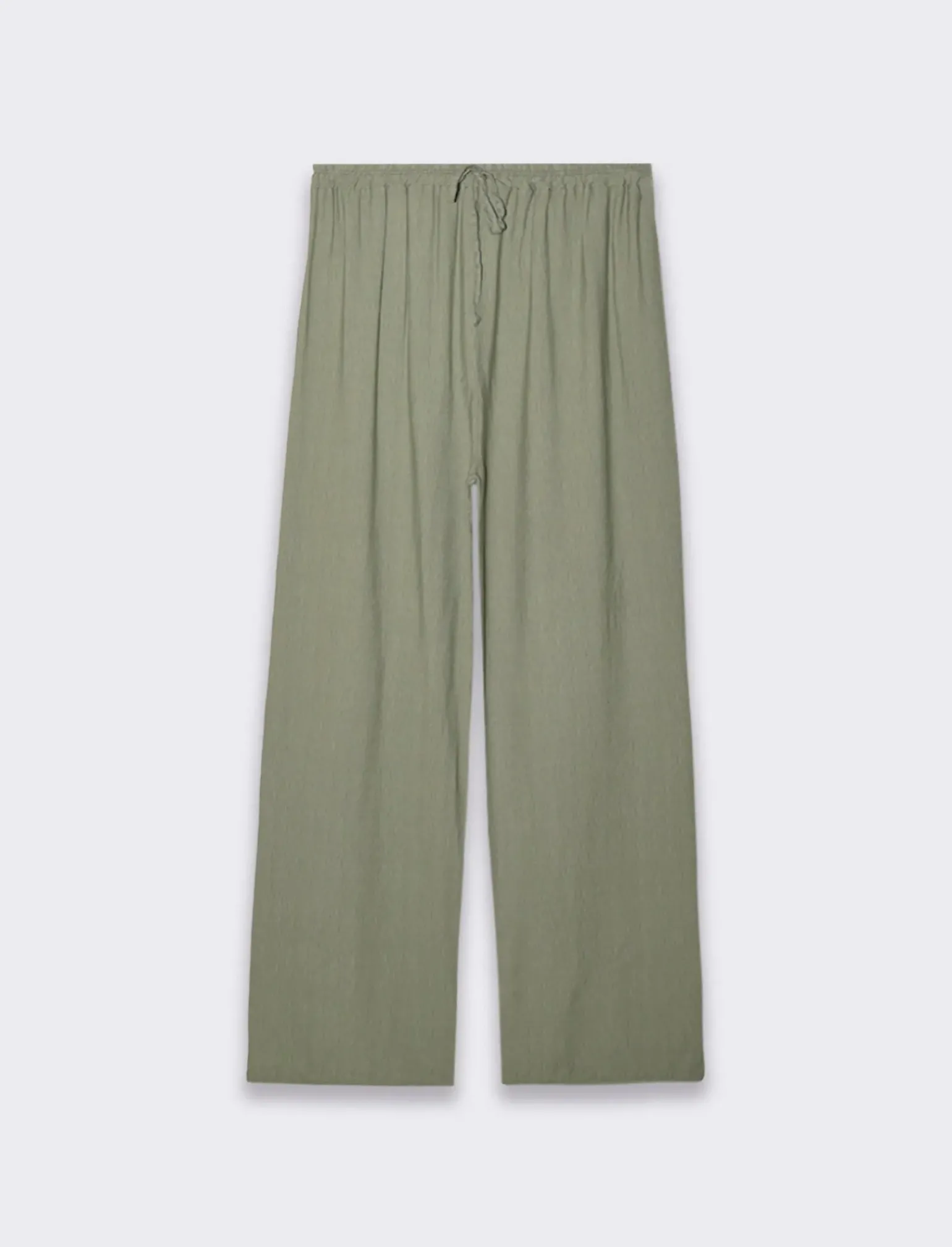 Donna Piazza Italia Pantaloni<Pantalaccio basico con elastico in vita e coulisse - salvia