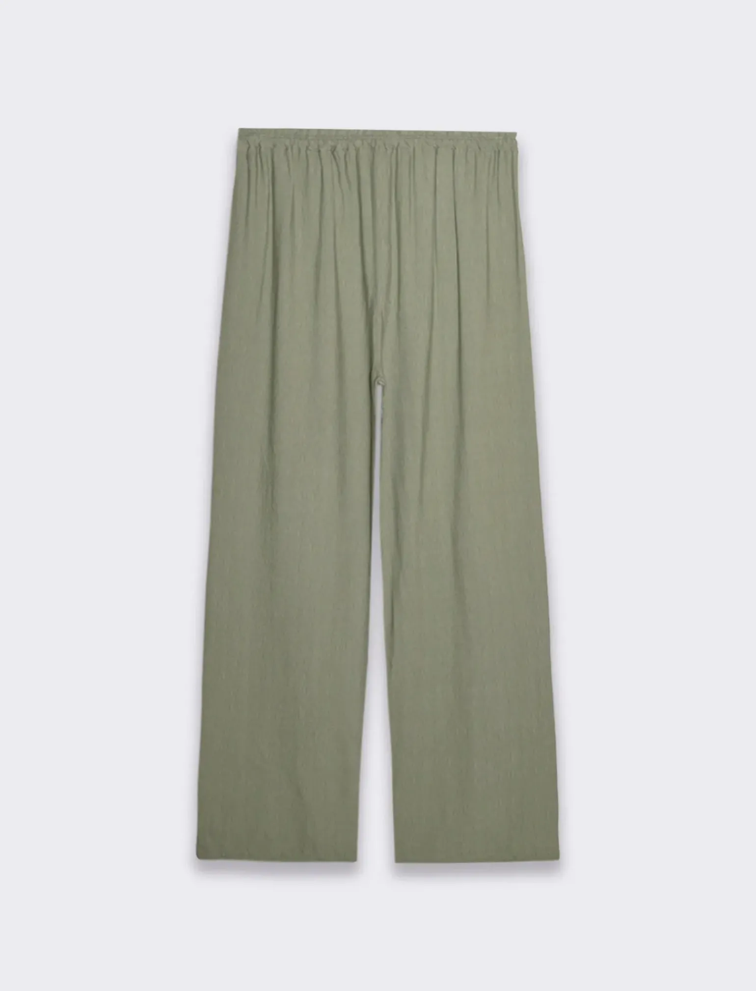 Donna Piazza Italia Pantaloni<Pantalaccio basico con elastico in vita e coulisse - salvia