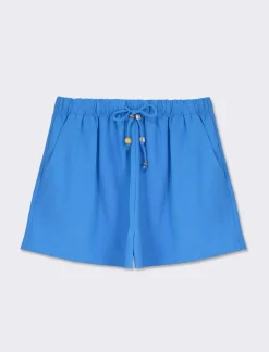 Donna Piazza Italia Donna<Pantaloncino in tessuto fluido e coulisse con charms -