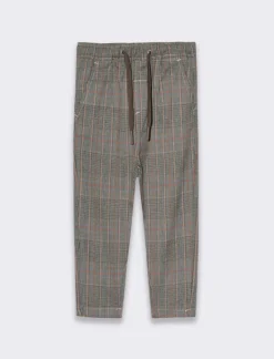 Piazza Italia Neonato|Pantaloni<Pantalone a quadri in tessuto dalla mano morbida taglio classico - Fantasia