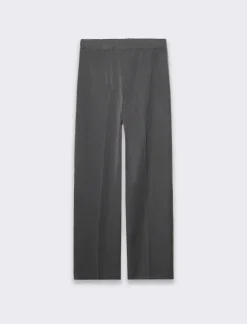 Donna Piazza Italia Pantaloni<Pantalone a vita alta con chiusura a doppio bottone e zip -