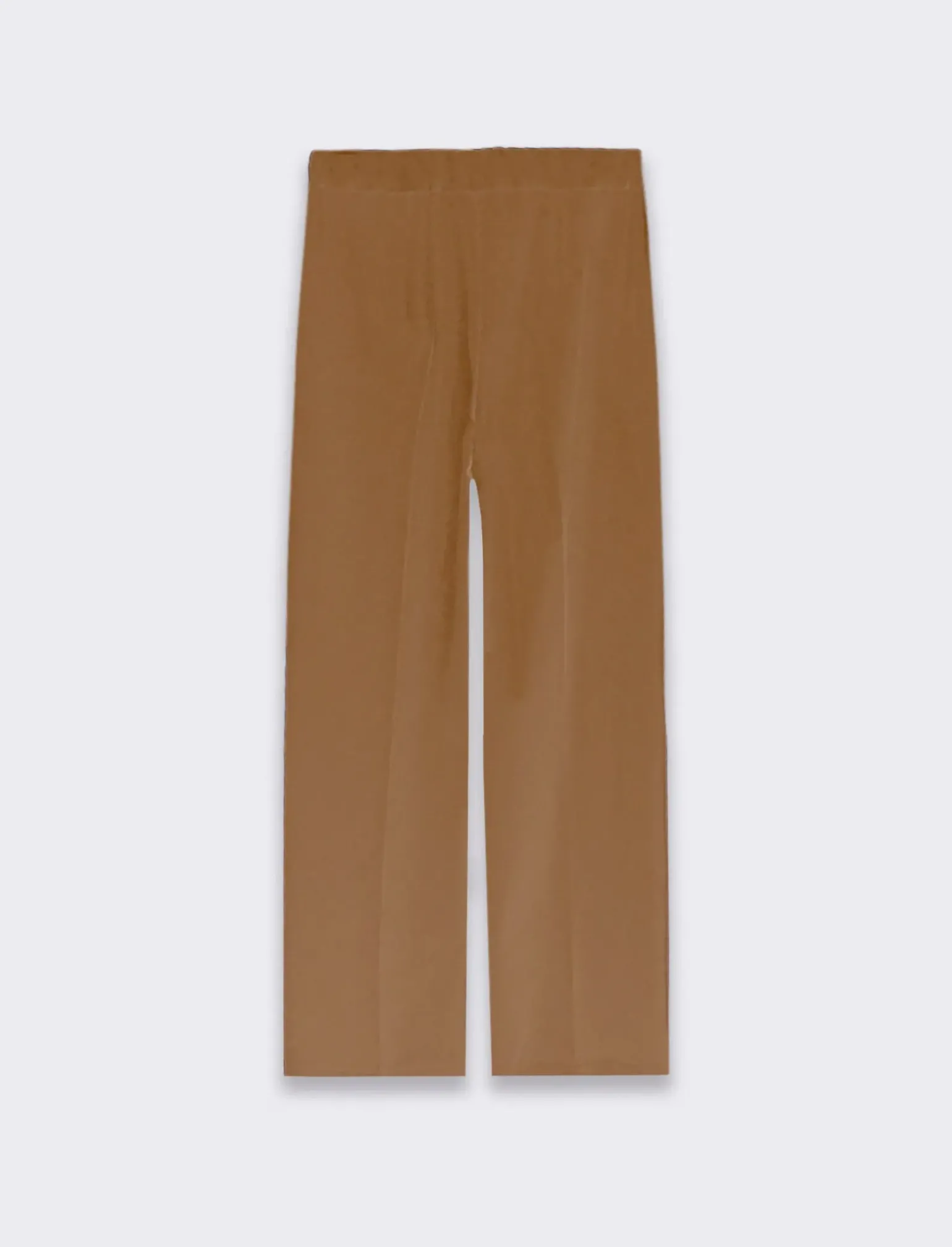 Donna Piazza Italia Pantaloni<Pantalone a vita alta con chiusura a doppio bottone e zip - tabacco