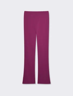 Donna Piazza Italia Pantaloni<Pantalone a zampa con bottoni in vita - Vinaccia