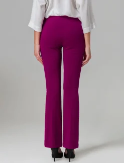 Piazza Italia Pantalone a zampa con bottoni in vita - Vinaccia Rosso Sale