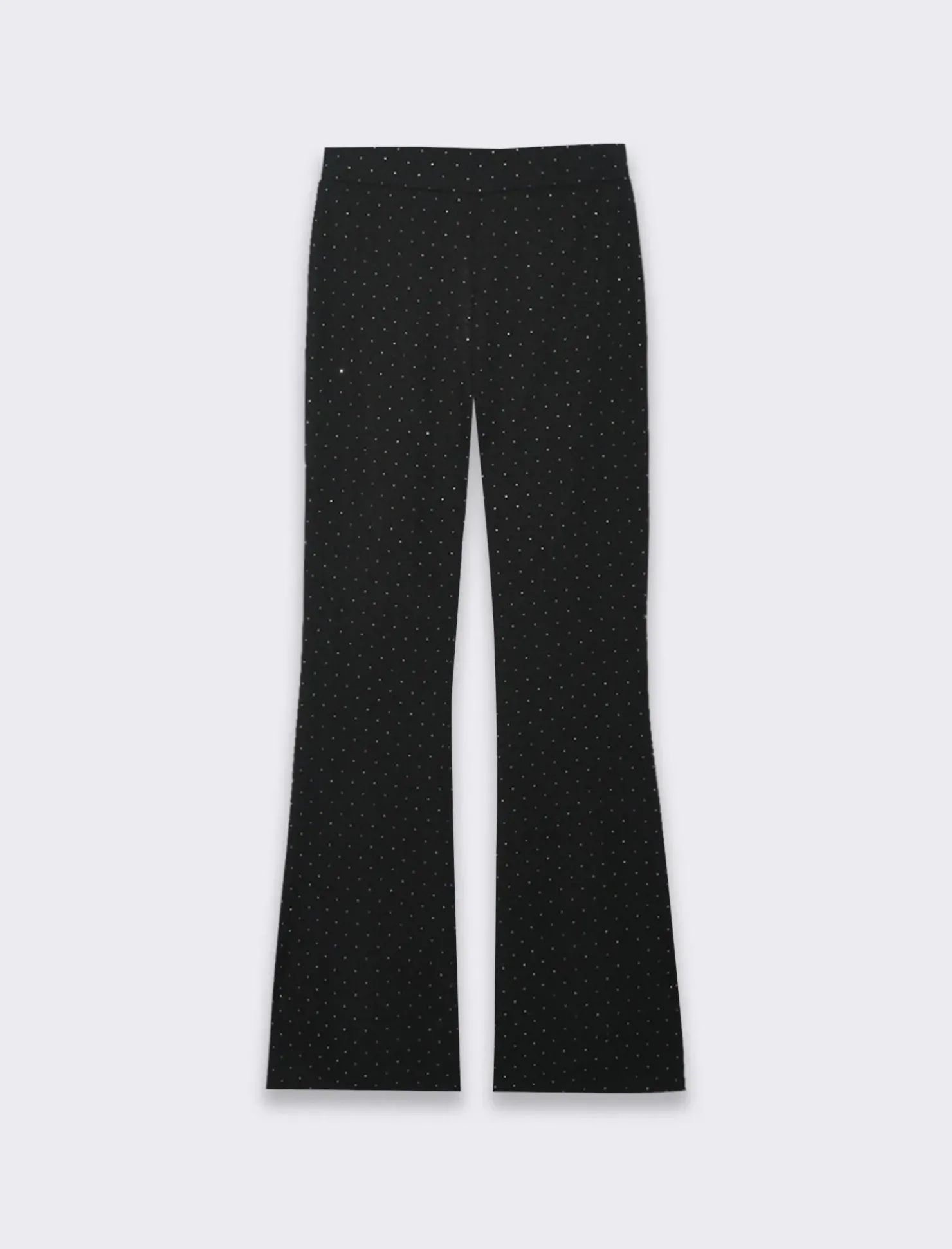 Piazza Italia Pantalone a zampa con strass applicati - Nero Outlet