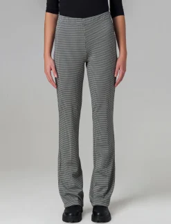 Donna Piazza Italia Pantaloni<Pantalone a zampa in tessuto quadro - Pied de poule
