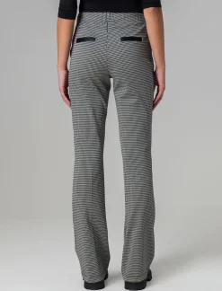 Donna Piazza Italia Pantaloni<Pantalone a zampa in tessuto quadro - Pied de poule