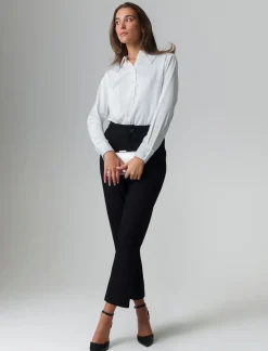 Donna Piazza Italia Donna|Pantaloni<Pantalone alla caviglia a vita alta ed elastico in vita vestibilità slim -