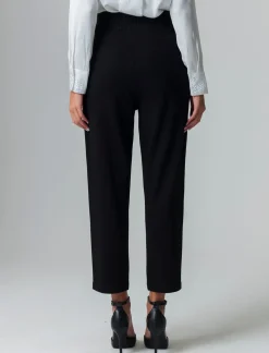 Donna Piazza Italia Donna|Pantaloni<Pantalone alla caviglia a vita alta ed elastico in vita vestibilità slim -