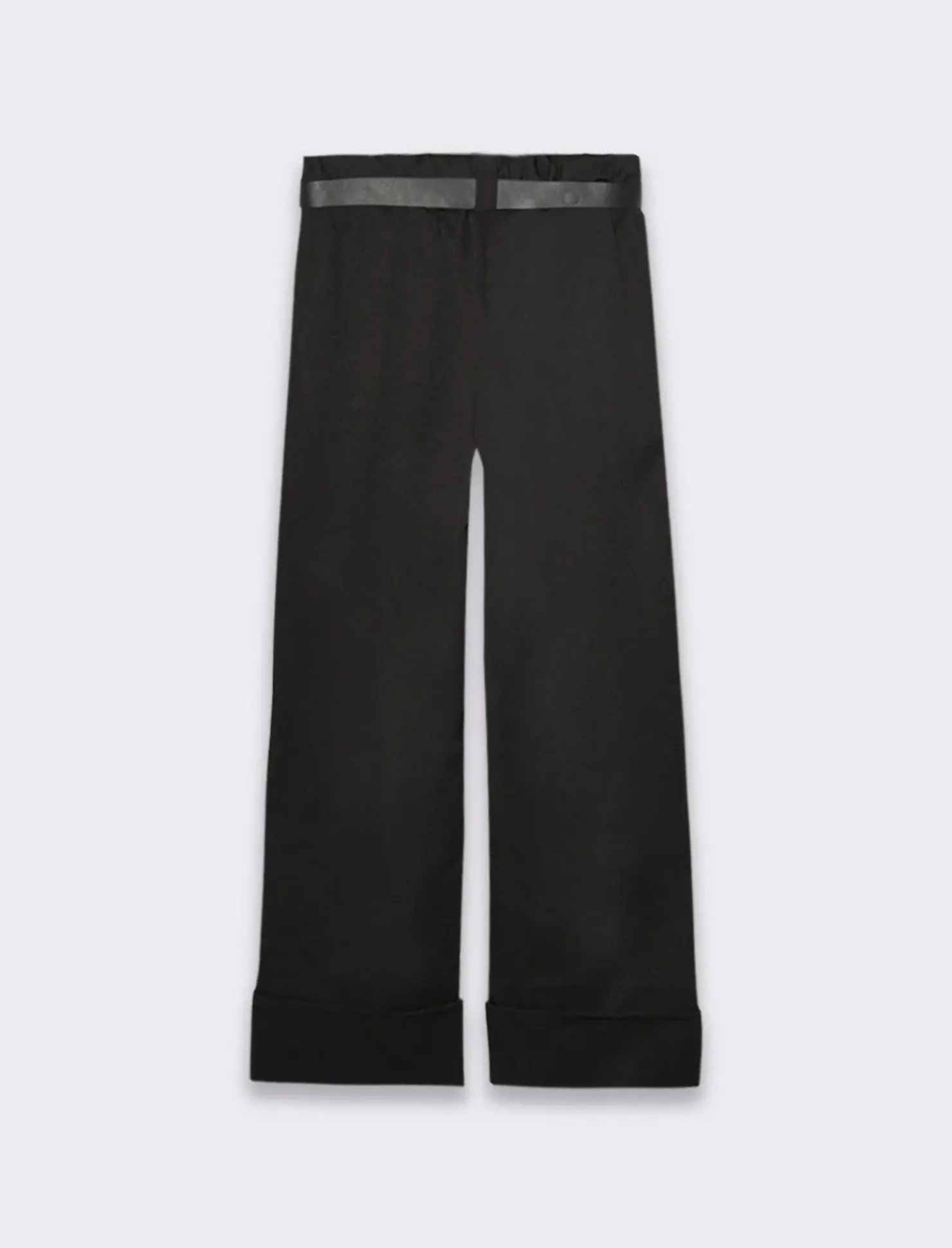 Piazza Italia Pantalone basico con elastico in vita sul retro - Nero Fashion