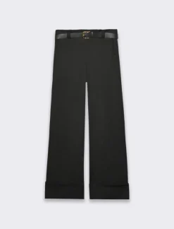 Piazza Italia Pantalone basico con elastico in vita sul retro - Nero Fashion