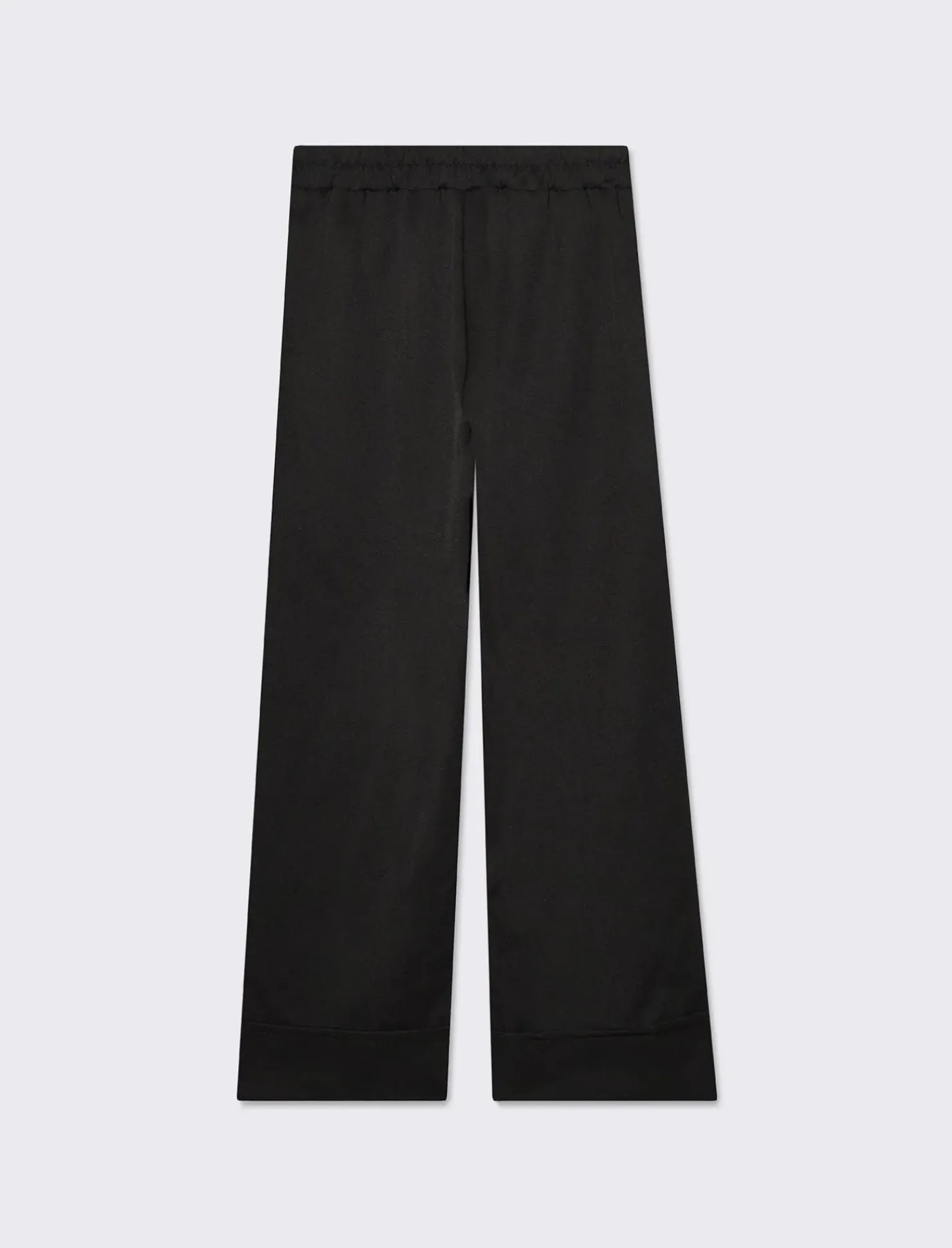 Piazza Italia Pantalone basico con elastico in vita sul retro - Nero Fashion