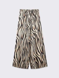 Donna Piazza Italia Donna|Pantaloni<Pantalone basico con elastico in vita - -oro