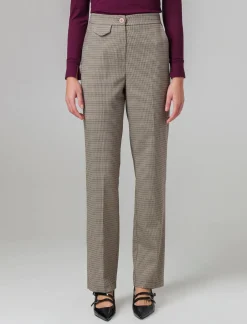 Piazza Italia Pantalone basico da donna con elastico in vita sul retro - tabacco Marrone Cheap