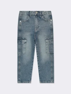 Bambino Piazza Italia Bambino|Jeans<Pantalone cargo in denim con tasconi - Denim